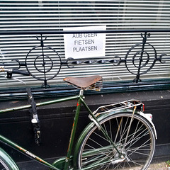 Please do not place bicycles