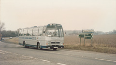 289/01 Premier Travel Services CJE 453V at Barton Mills - 3 Feb 1985