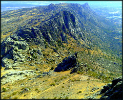 The eastern half of the ridge of La Sierra de La Cabrera from  the flanks of Cancho Gordo.