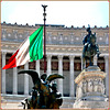 Roma : Il tricolore sventola sull'Altare della Patria