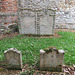 willingham church, cambs (3) c18 and c19 gravestone and footstone of rev. thomas paris +1800 and sarah paris +1765