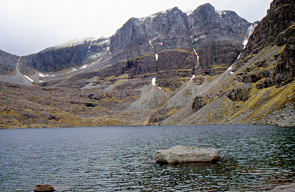 The Triple Buttress of A`Coinneach Mhor, Beinn Eighe,Torridon from Coire Mhic Fhearchair 12th May 1996