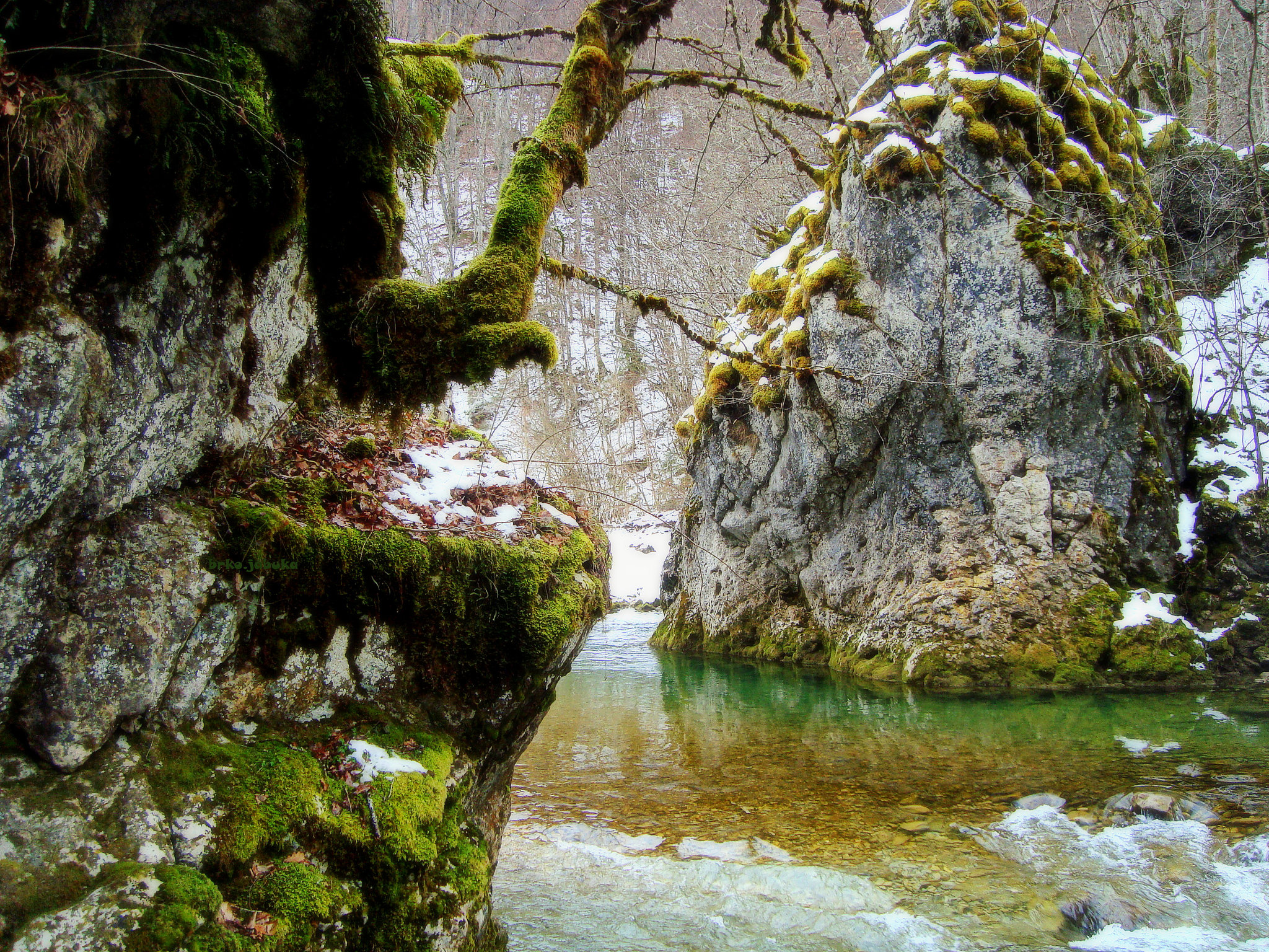 Ugar river in winter