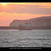 Freeway dredging Newhaven Harbour at sunset - 5.4.2016