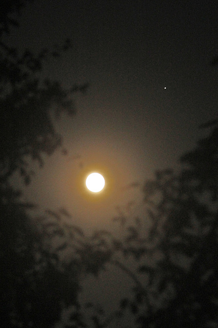 Moon close to Jupiter