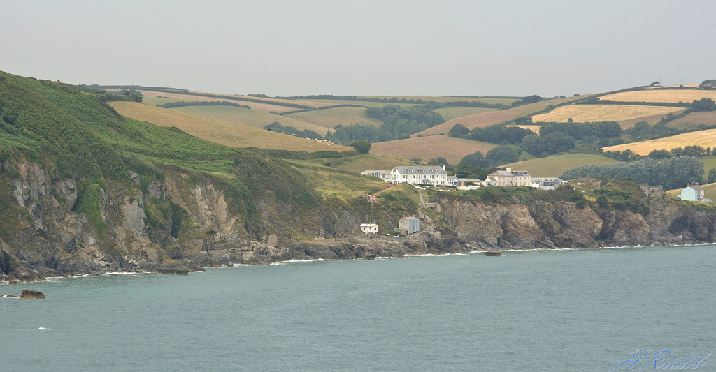 Towards Hallsands village from Start Point.