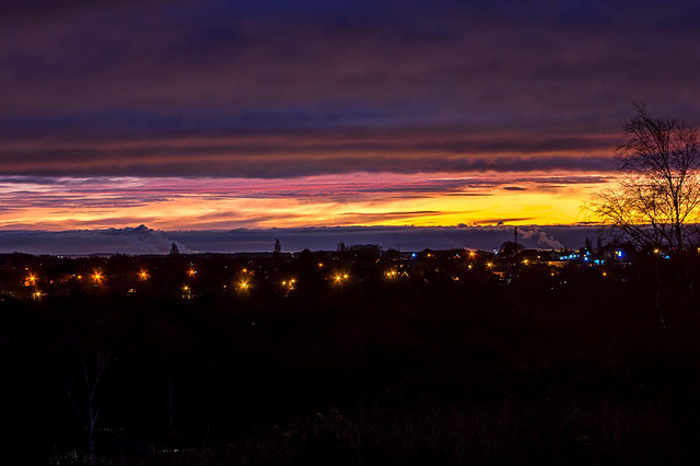 Wide angle view to the South East from Thurstaston Hill