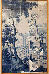 saffron walden museum , c18 tile panels of 1739 from sun inn on church street(13)