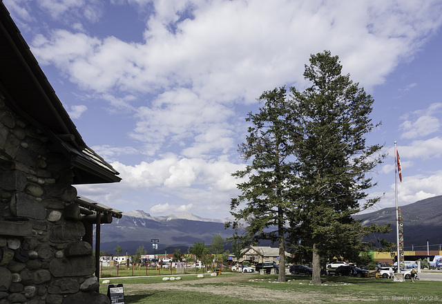 Park beim Informationszentrum des Jasper-Nationalparks(© Buelipix)