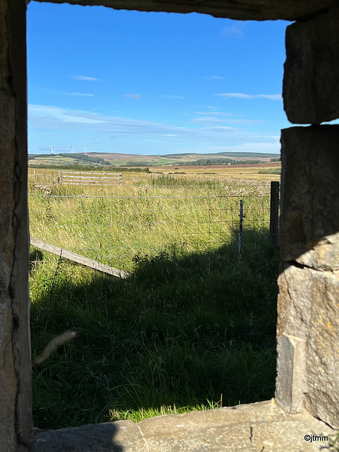 Bogeney Farm ruins - view from the sitting room window