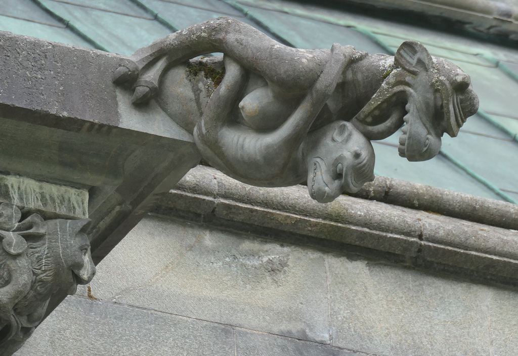 Wasserspeier an der Ostseite des Nidarosdoms in Trondheim