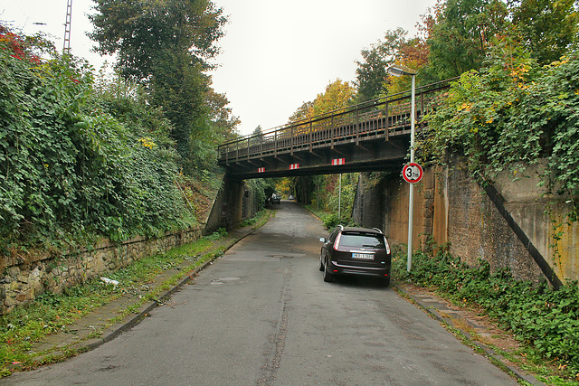 Ulmenstraße mit Eisenbahnbrücke (Wanne-Eickel) / 17.10.2016