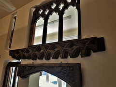 saffron walden museum (8) timber tracery from houses in town c15 c16