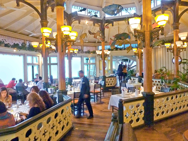 The principal dining area of the Rosa Nautica  in Miraflores