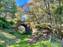 A bridge supporting the former railway line between Grantown and Forres
