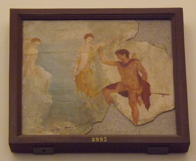 Wall Painting of Perseus and Andromeda from Herculaneum in the Naples Archaeological Museum, July 2012