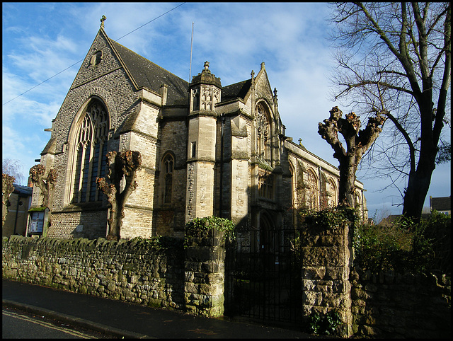 church behind the pollards