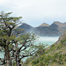 Chile, The Squally Wind Rises the Water Dust from the Surface of the Nordenskjöld Lake