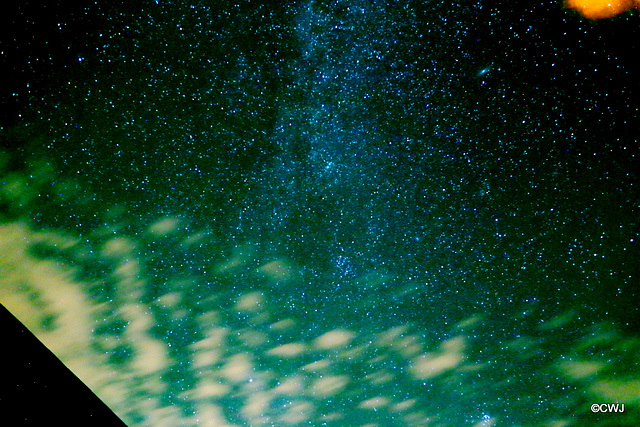 The stars are out again, after the Sahara's sands have been blown away, and so bright in tonight's skies, above the courtyard.