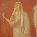 Detail of Saturn in a Winter Cloak Holding a Scythe Wall Painting in the Naples Archaeological Museum, June 2013