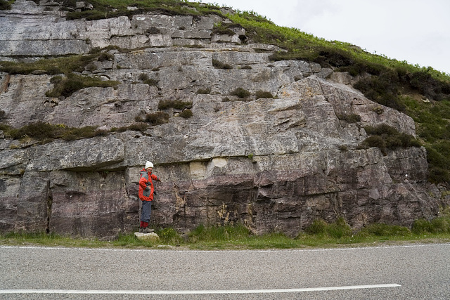 'Pipe Rock' at Skiag Bridge, Loch Assynt, Sutherland (wide view)