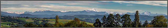 Alpenpanorama mit Mont Blanc