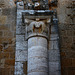 Italy, Toscana, Column at the Door to the Abbey of Sant'Antimo