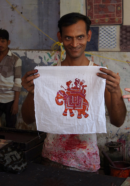 Demonstration of hand-block printing 2