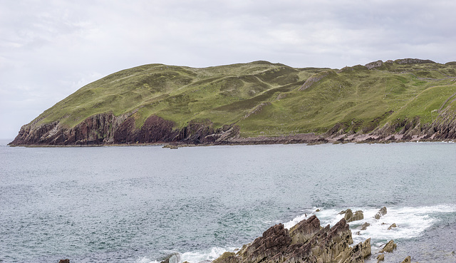 Bay of Stoer view NNW panorama x2 vertical exaggeration