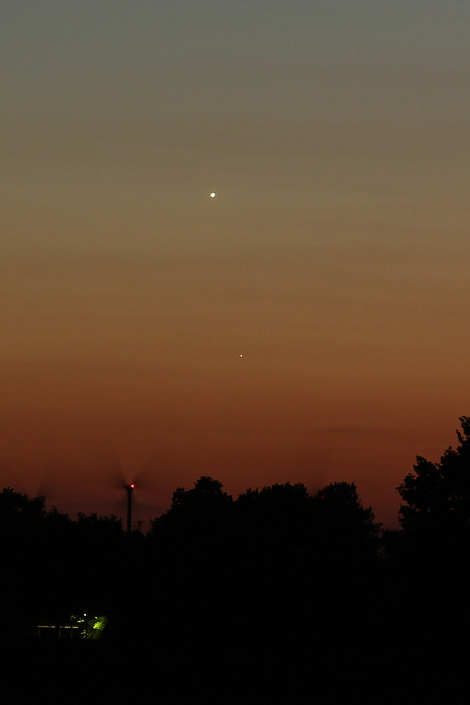 Venus und Merkur am Abendhimmel