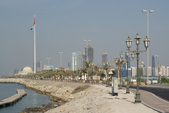 UAE Flag And The Abu Dhabi Skyline