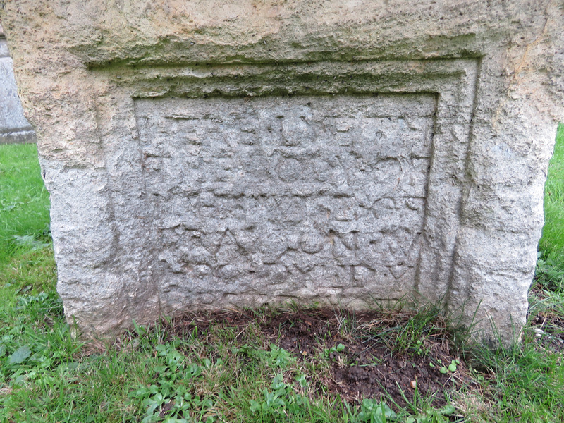 dorchester abbey church, oxon ,c17 table tomb in the churchyard; john wise +1634(124)