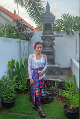 Rita Deliana at the prayer altar