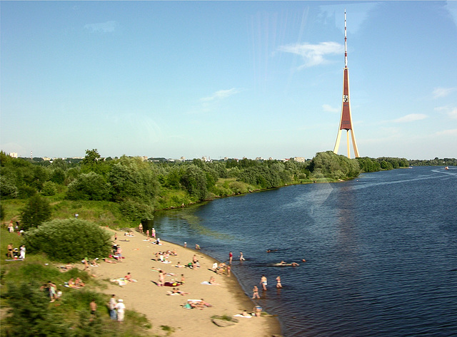 Blick aus dem Reisebus, kurz vor Riga.