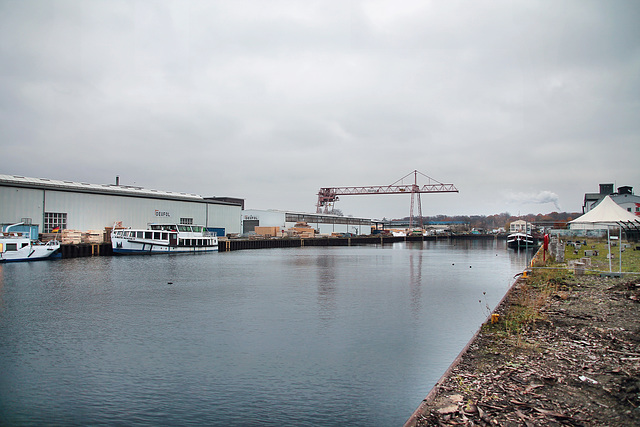 Nördliches Ende des Schmiedinghafens (Hafen Dortmund) / 3.12.2022