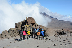 Kilimanjaro, My Friends at the Mark of the Kibo Camp (4720m) Kilimanjaro, My Friends at the Mark of the Kibo Camp (4720m)