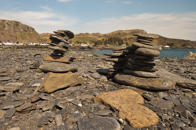 Rock stacks on Easdale