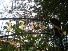 Gate to Betley Court's gardens.