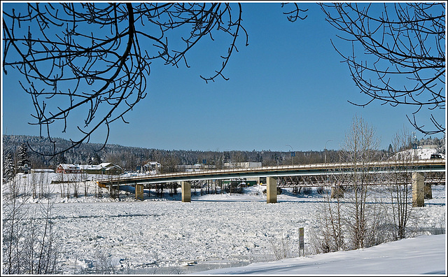 Frozen Fraser River - Quesnel, BC