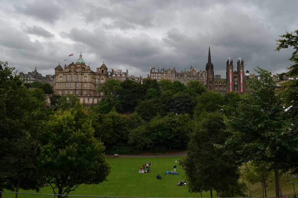 Edinburgh Old Town from Princes Street Gardens