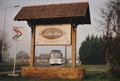 Ambassador Travel 111 (G111 HNG) at the Smoke House Inn, RAF Mildenhall – 16 Feb 1991 (136-25)