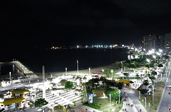 View to the coast, from Náutico jetty, to the port's quay.