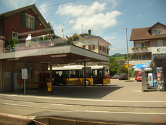 DSCN1632 Swiss Postbus (PTT) liveried bus at Bütschwil - 9 Jun 2008