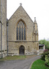 dorchester abbey church, oxon west end of the late c14 south aisle used by the parish. buttress mid c13 reused, window re-opened and given tracery by scott in the 1860s(3)