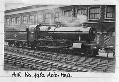 Alan Newman's photo of GWR 4982 Acton Hall at Swindon - 1.4.1957