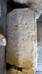 bakewell  church, derbs (75)c12 cross slab coffin lid with chalice for a priest