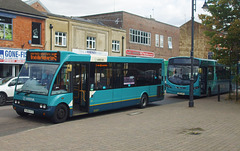 DSCF4985 Arriva the Shires YJ09 OTZ and MX13 AMO in Wolverton - 1 Sep 2016
