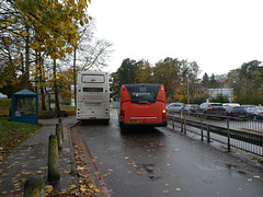 Coach Services YT09 YHM and Mulleys YN54 NXK at West Suffolk Hospital, Bury St. Edmunds - 21 Nov 2023 (P1170025)