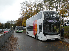 Coach Services CS23 BUS and Stephensons 462 (YX11 CTO) at West Suffolk Hospital, Bury St. Edmunds - 21 Nov 2023 (P1170017)