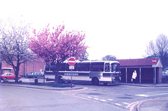 Percivals Motors/Abingdon Coaches 105 (647 PJO) at Mildenhall – 11 May 1985 (17-11)